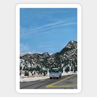 Driving Through the Colorado Rockies Sticker